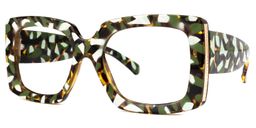 Yael Square Green Glasses1