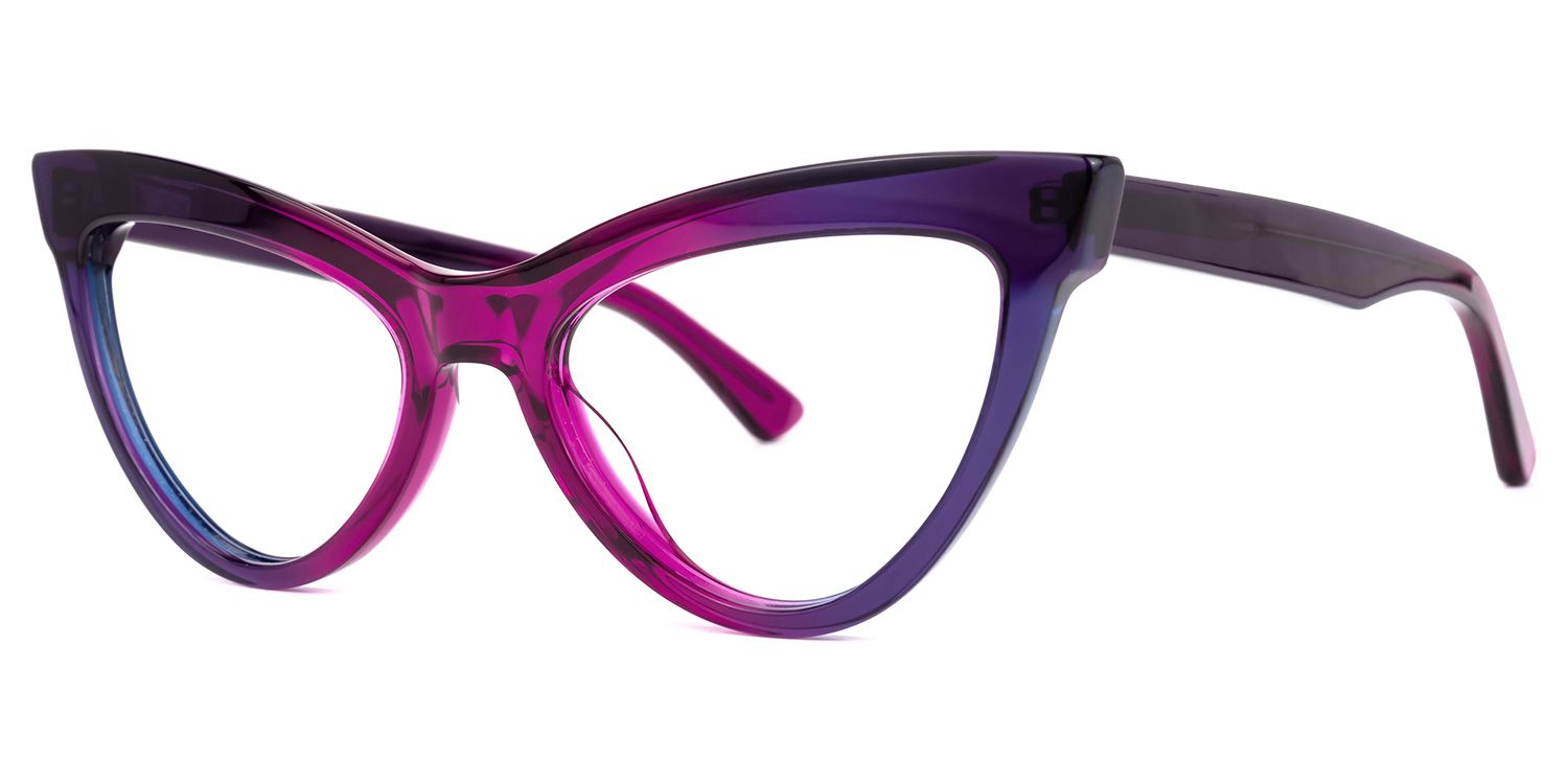 Sekudo Cateye Purple Glasses | ZEELOOL UK1