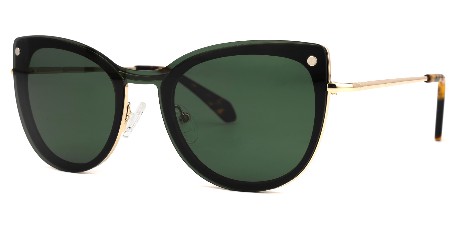 Paulette Clip-on Green Glasses | ZEELOOL UK2