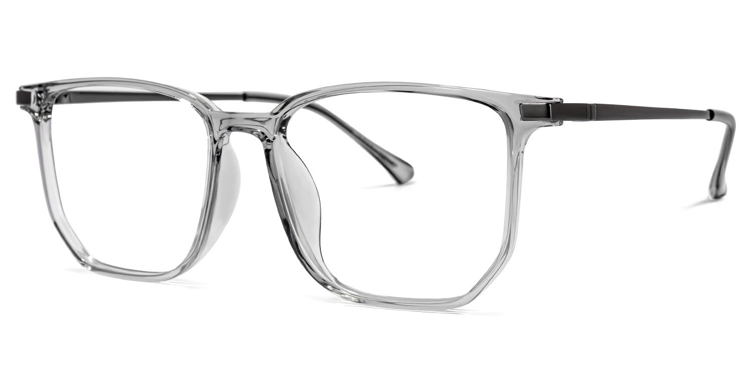 Fezell Square Gray Glasses | ZEELOOL UK1
