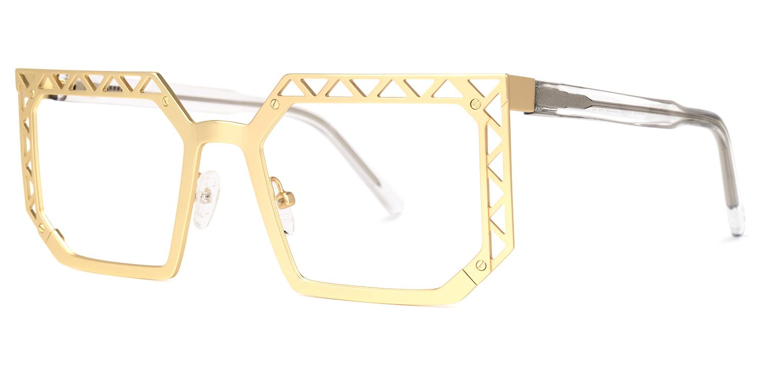 Adorno Square Gold Glasses | ZEELOOL UK1