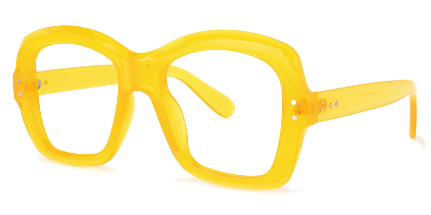 Mckenzie Square Yellow Glasses | ZEELOOL UK1