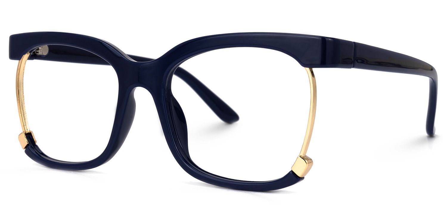 Obando Square Dark-Blue Glasses | ZEELOOL UK1