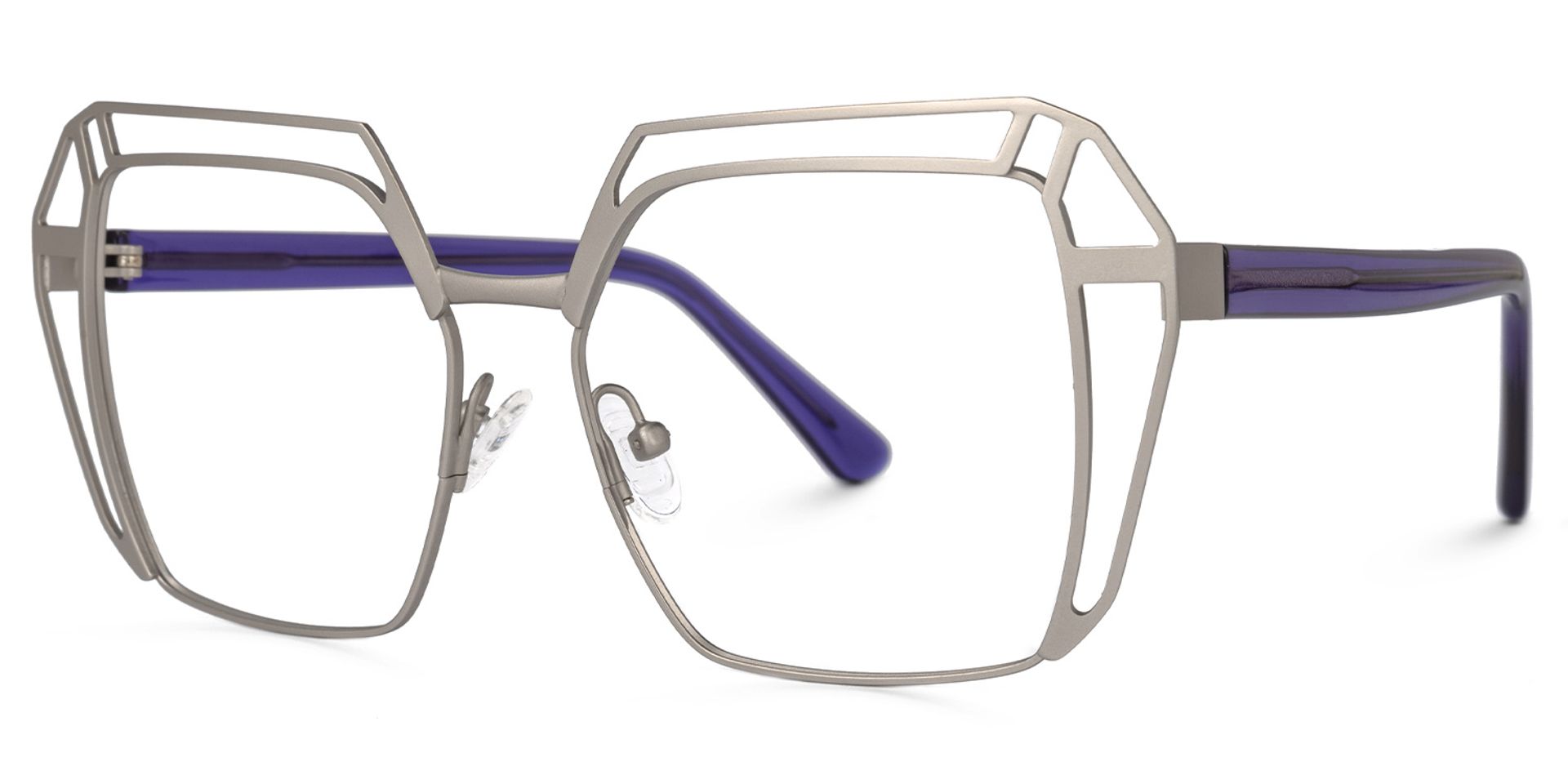 Murray Geometric Silver Glasses | ZEELOOL UK1