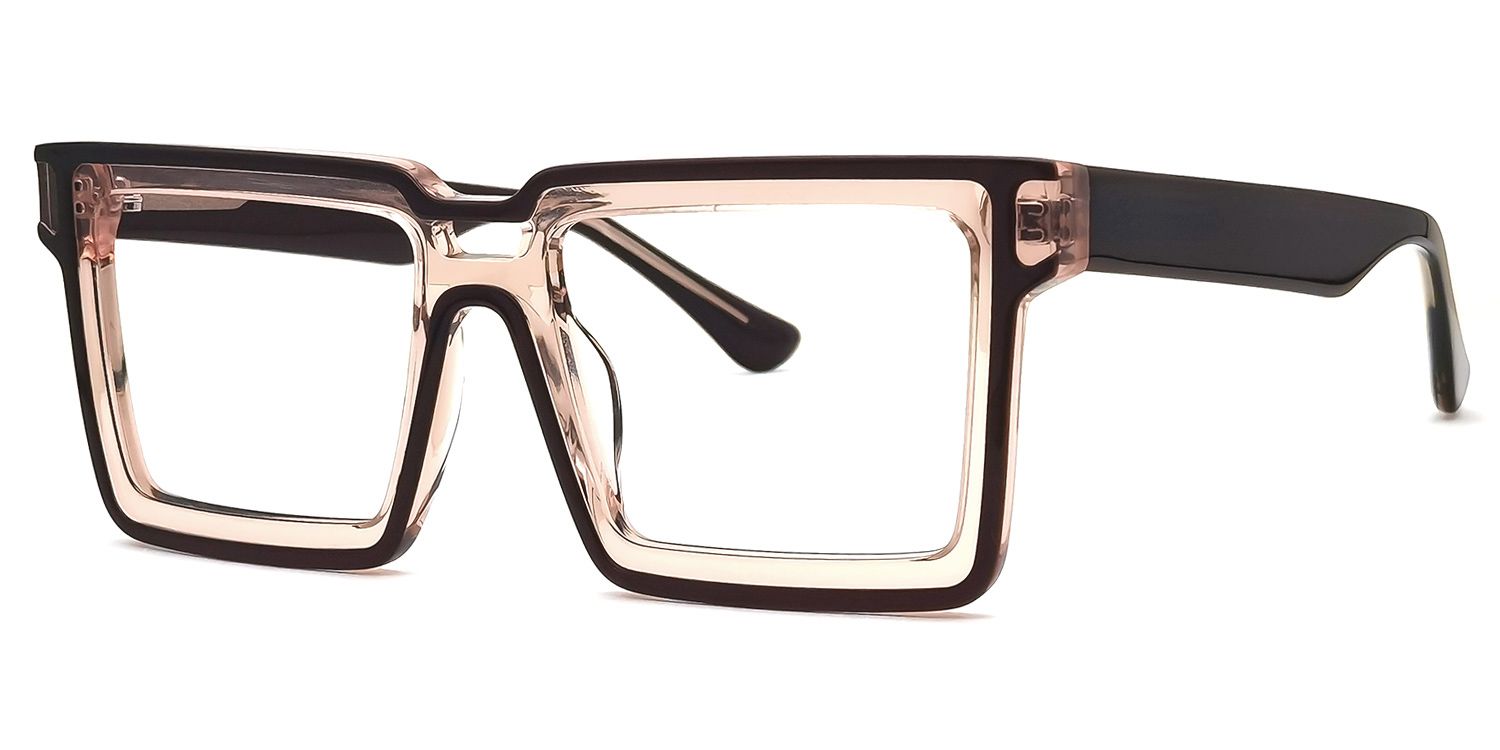 Cyberpunk Style Milian Brown-Black Frame Eyeglasses1