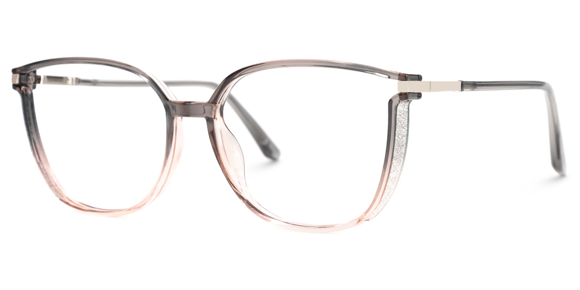 Rodz Square Gray-Pink Eyeglasses and Glasses Frames1