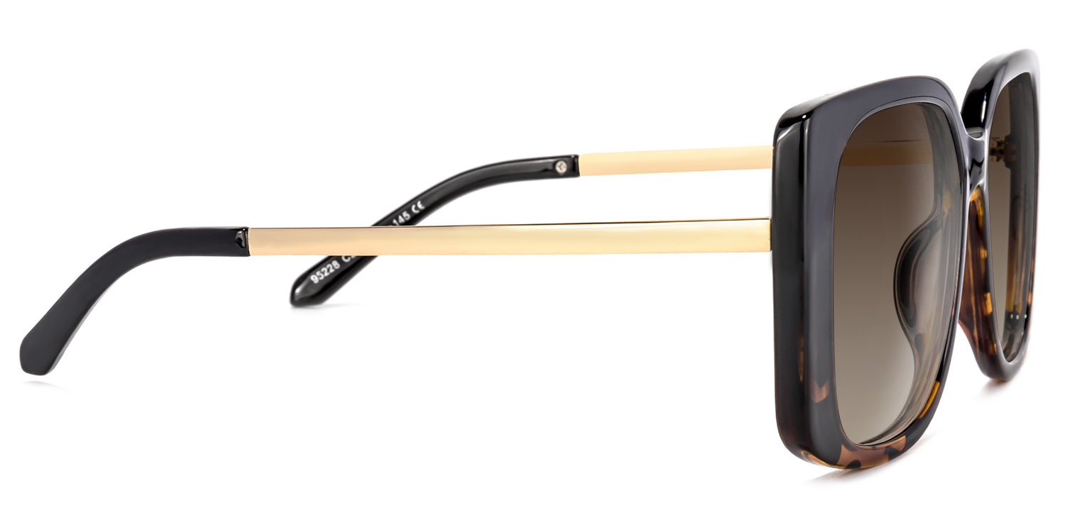 Nancy Square Black Sunglasses | ZEELOOL UK3