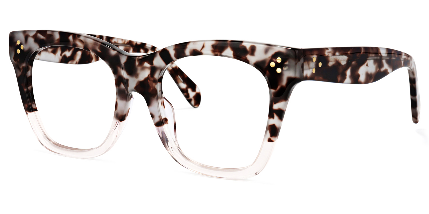 Rectangle Tandy Light Tortoise Frame Glasses | ZEELOOL UK1