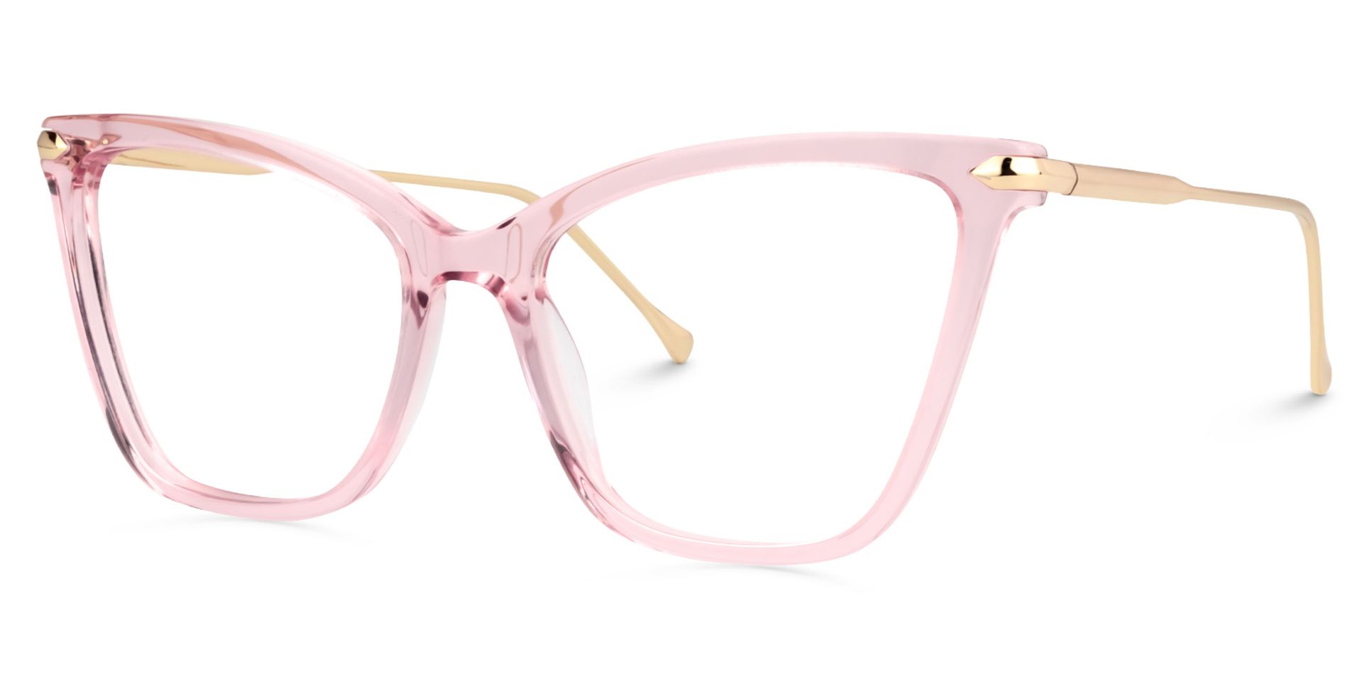 Hilary Butterfly Light Pink Transparent Eyeglasses1