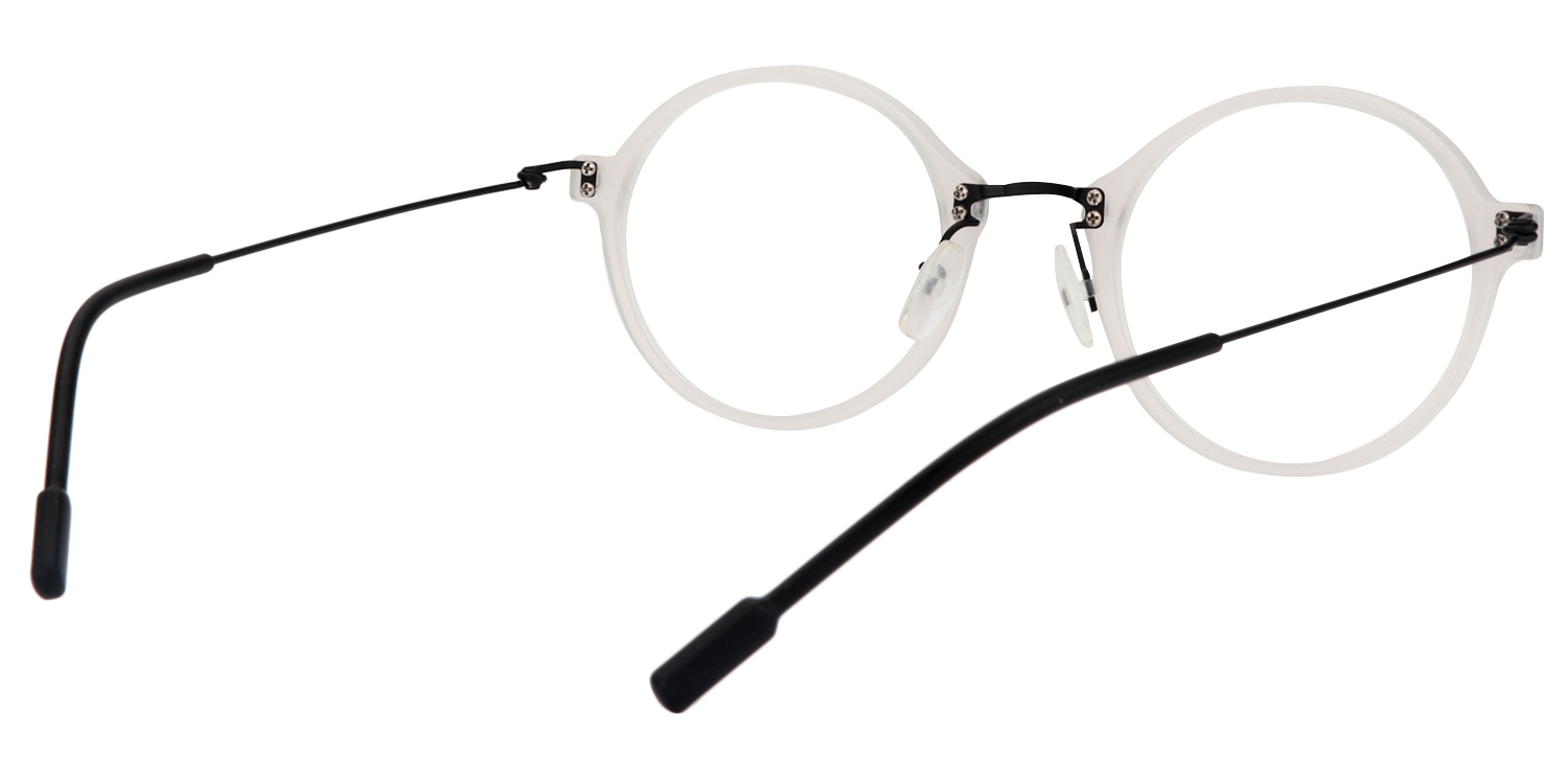 Round White Glasses | ZEELOOL UK5