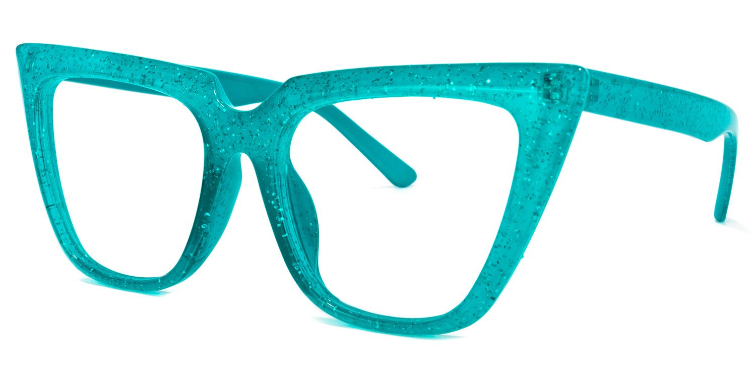 Phillip Cateye Peacock-Green Glasses | ZEELOOL UK1