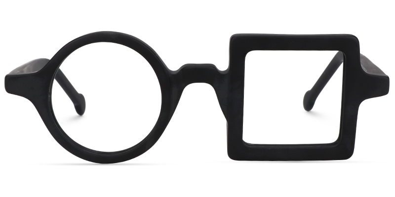 Paola Asymmetric Black Glasses0