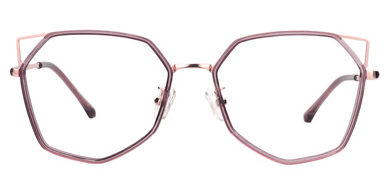 Aviva Geometric Light Purple Glasses | ZEELOOL UK0