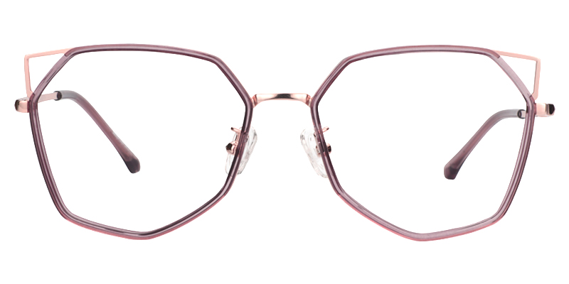 Aviva Geometric Light Purple Glasses | ZEELOOL UK0