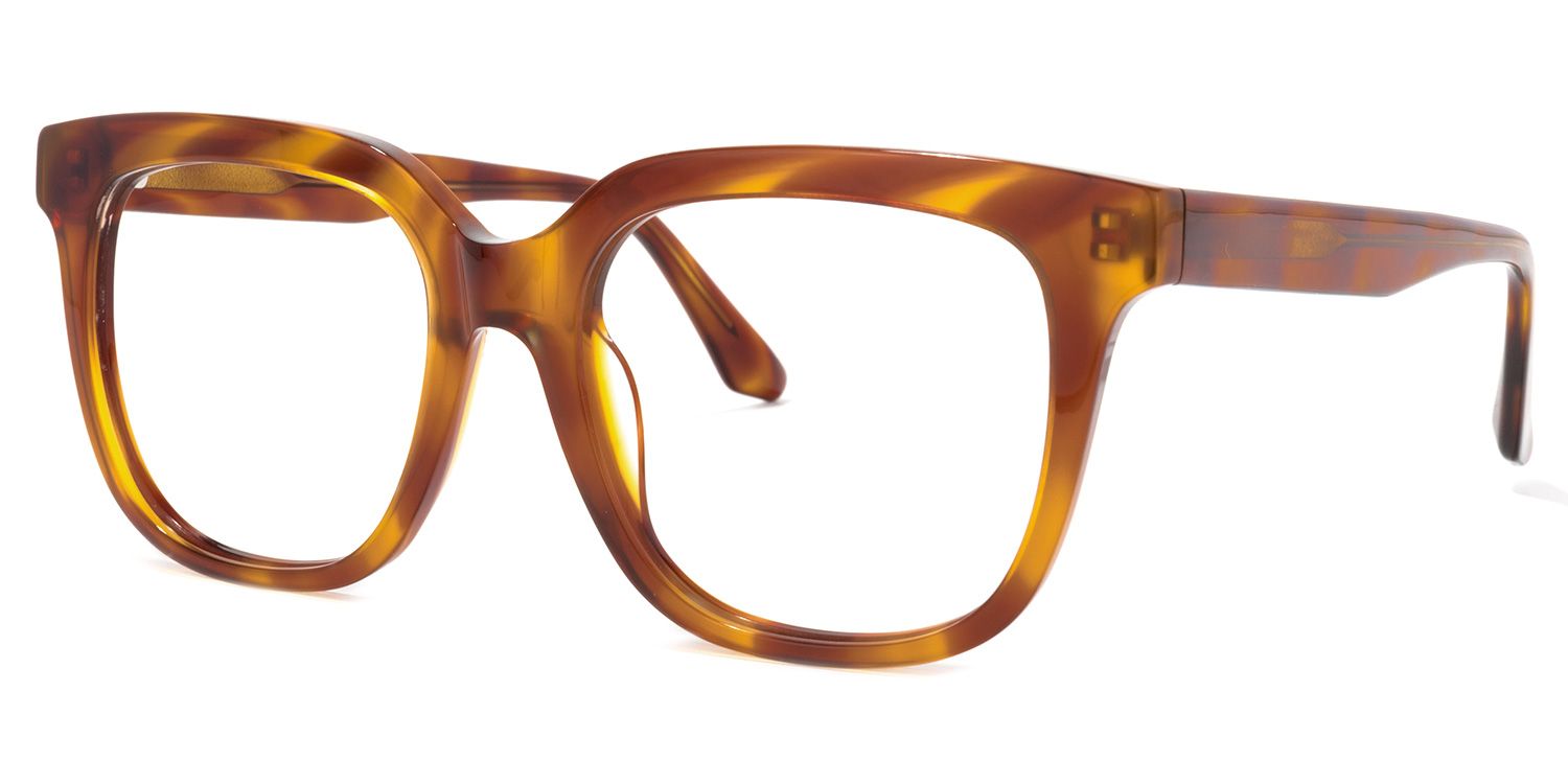 Quiana Square Yellow-Tortoise Glasses | ZEELOOL UK1