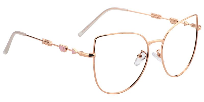 Alvina Cat Eye Gold Glasses | ZEELOOL UK4