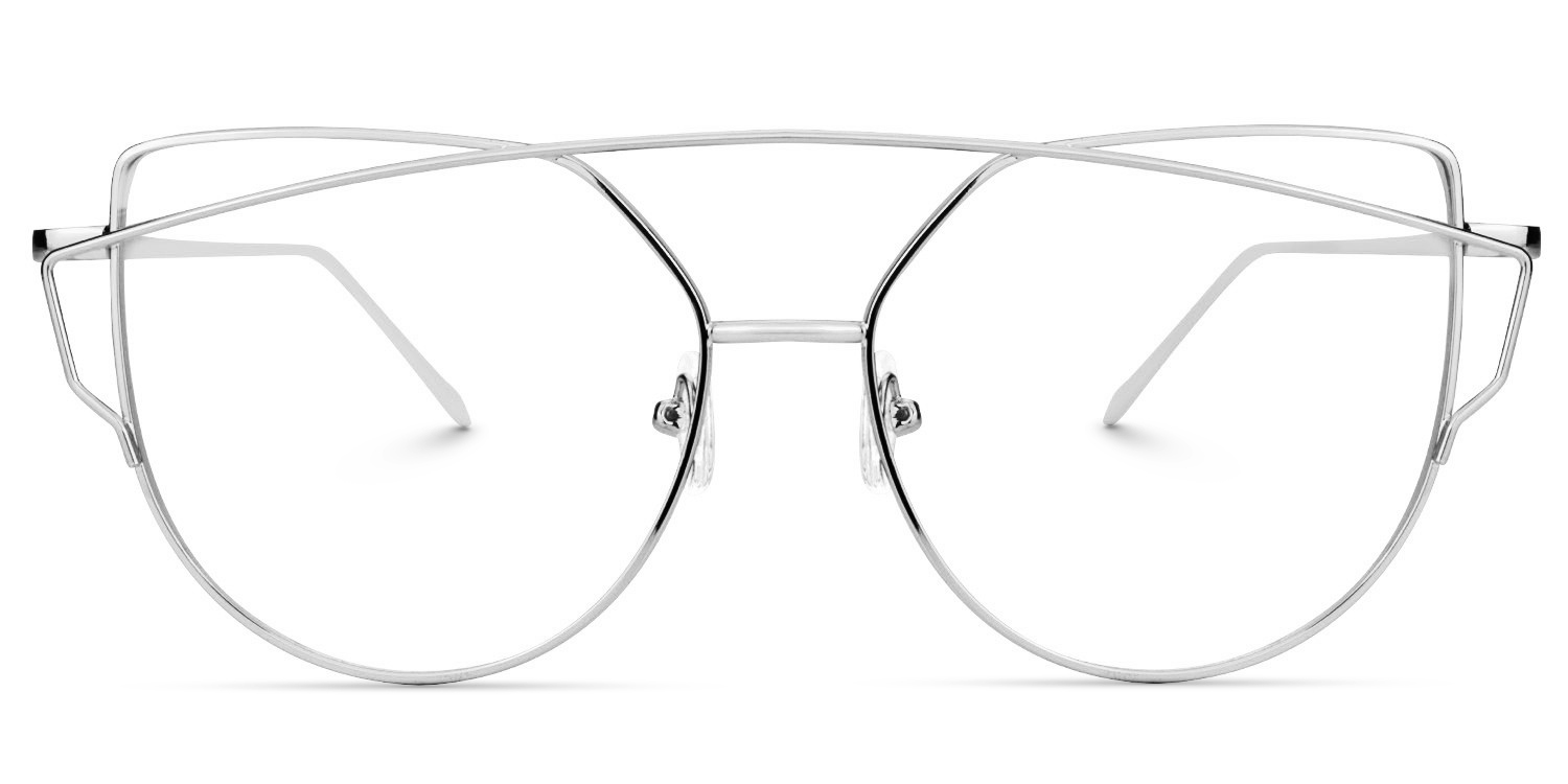 Selina Aviator Silver Glasses | ZEELOOL UK0