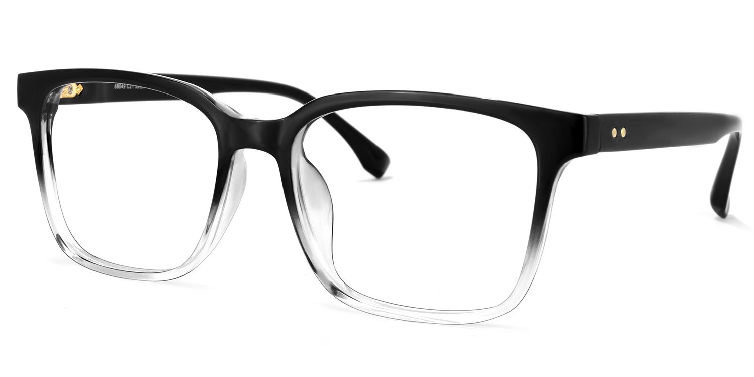 Roman Rectangle Black Glasses | ZEELOOL UK1