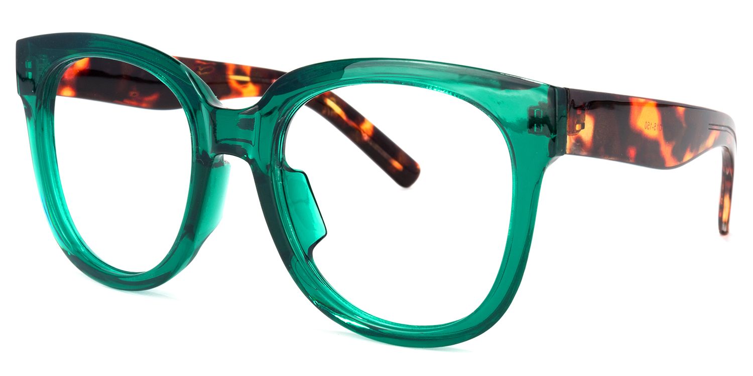 Harrell Square Dark-Green Eyeglasses | Zeelool3