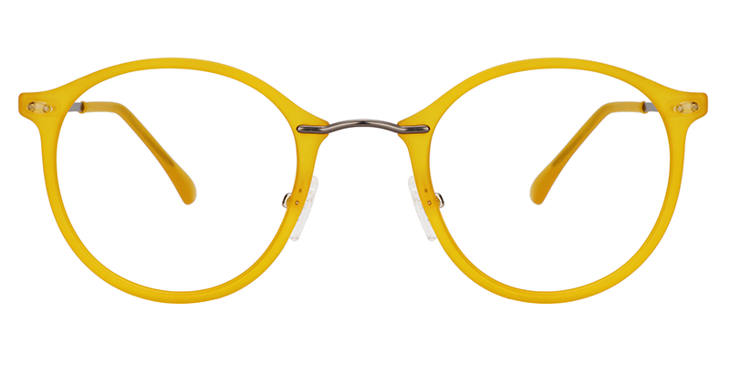 Ivy Round Yellow Glasses | ZEELOOL UK0