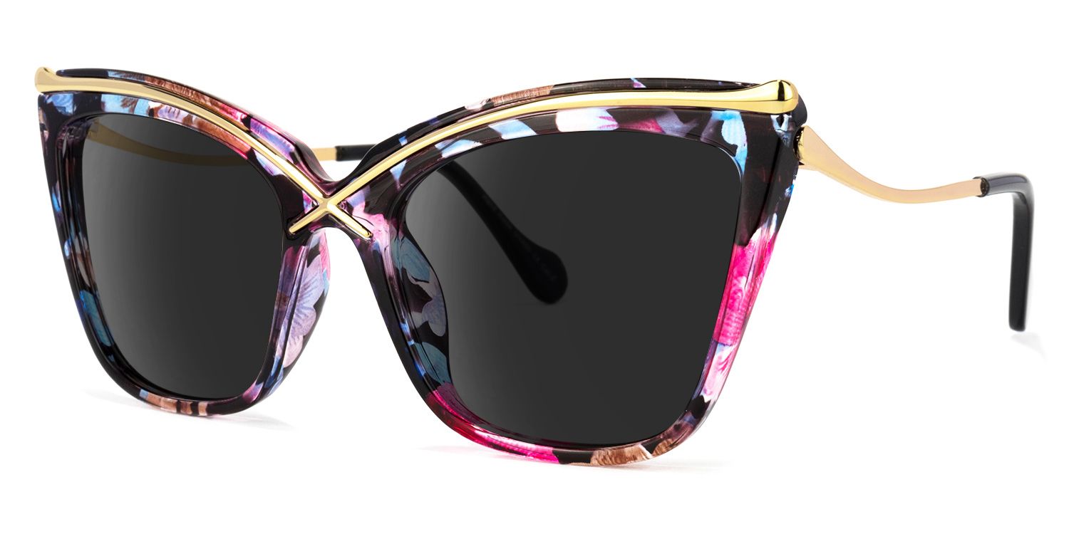 Winston Mixed Floral Butterfly Frame Sunglasses | ZEELOOL UK1