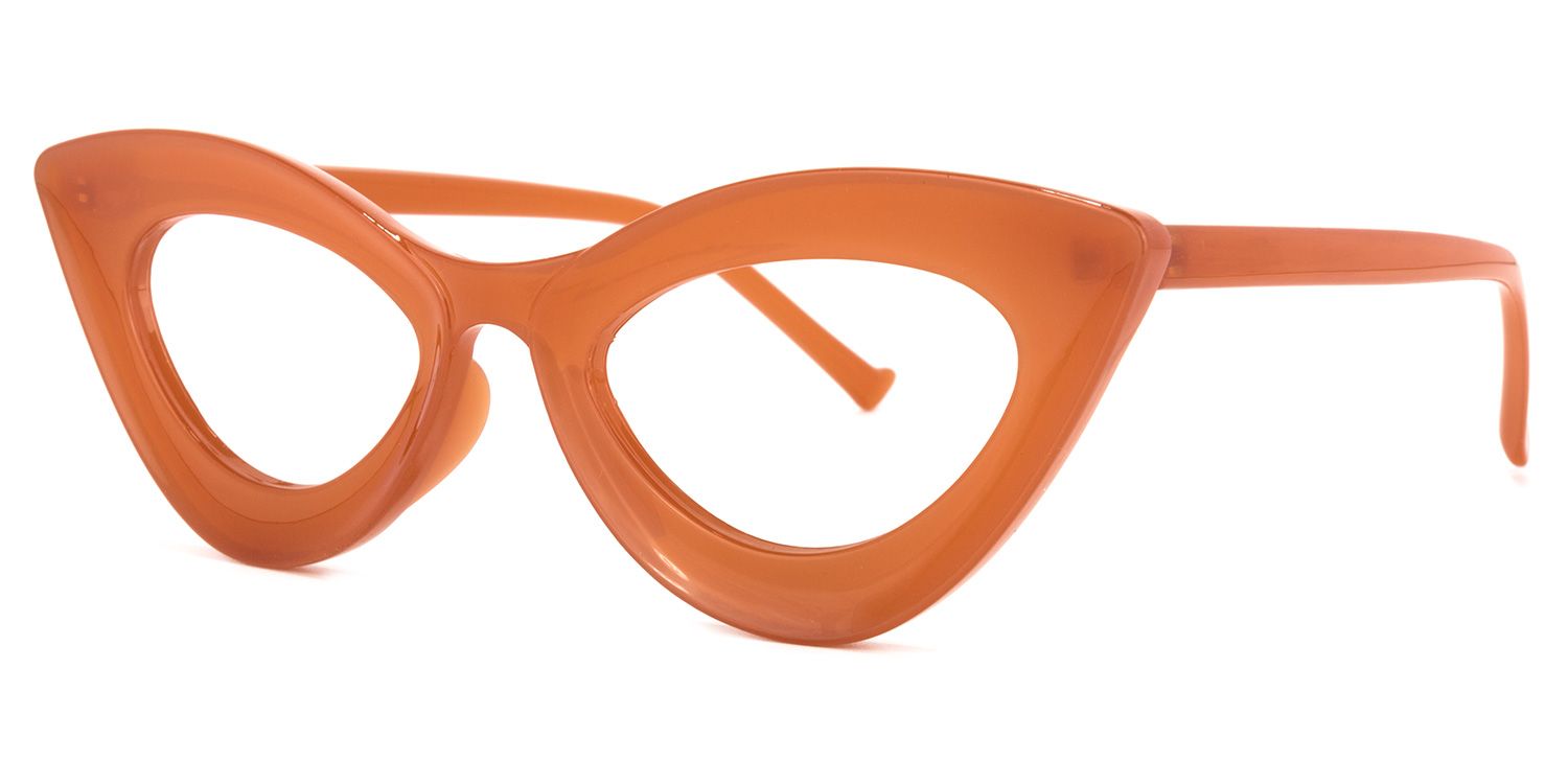 Quennell Cateye Burnt Orange Glasses | ZEELOOL UK1