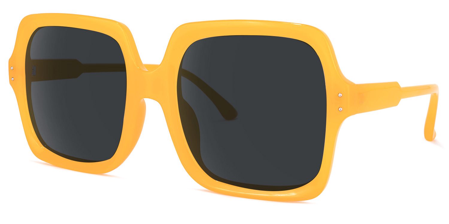 Ronnie Square Yellow Sunglasses | ZEELOOL UK1