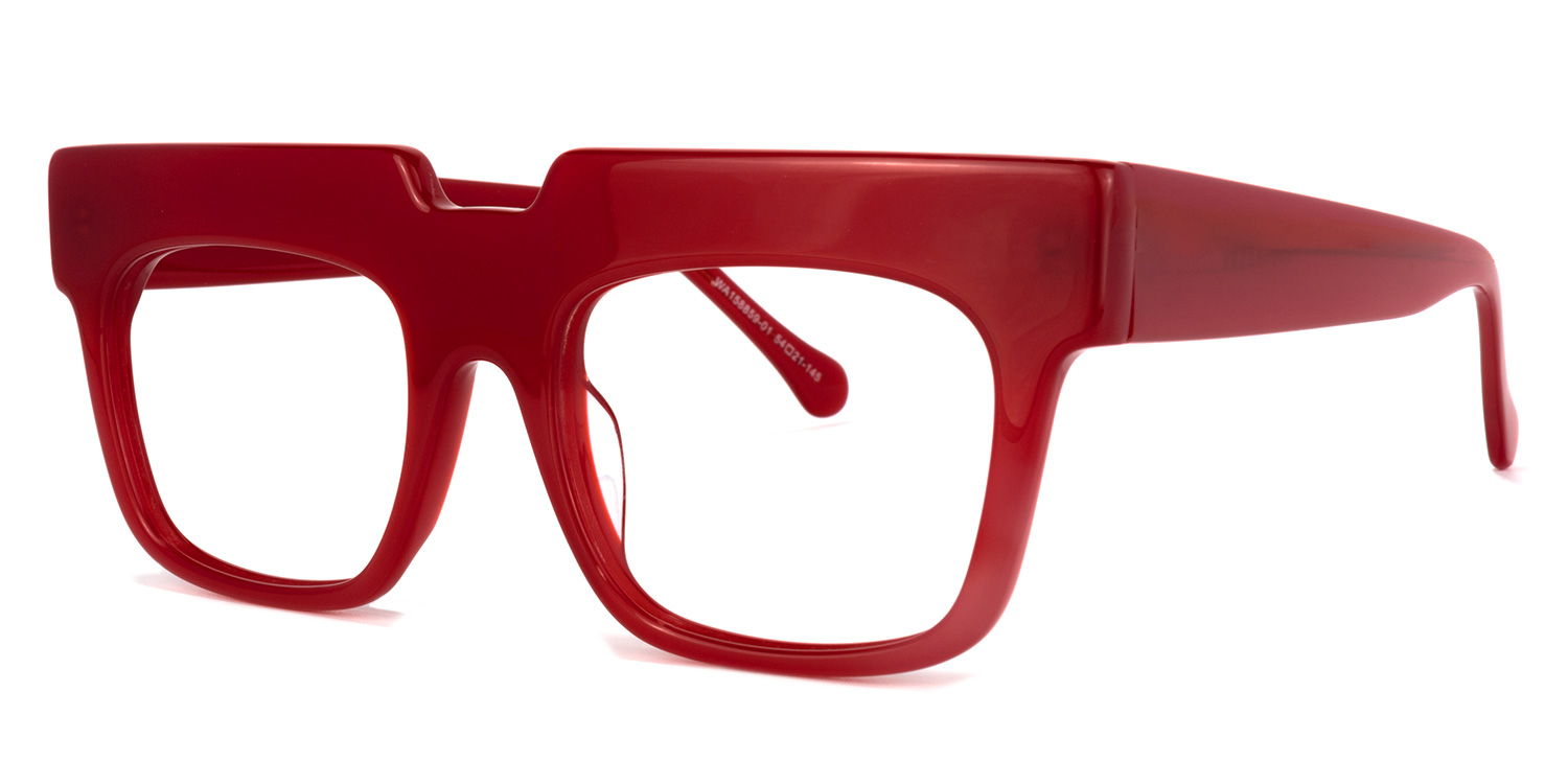 Travis Square Red Glasses | ZEELOOL UK1