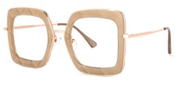 Tucker Square Beige Glasses1