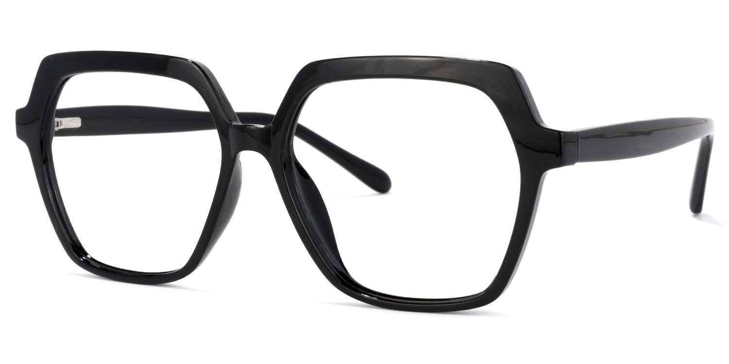 Norah Geometric Black Glasses1