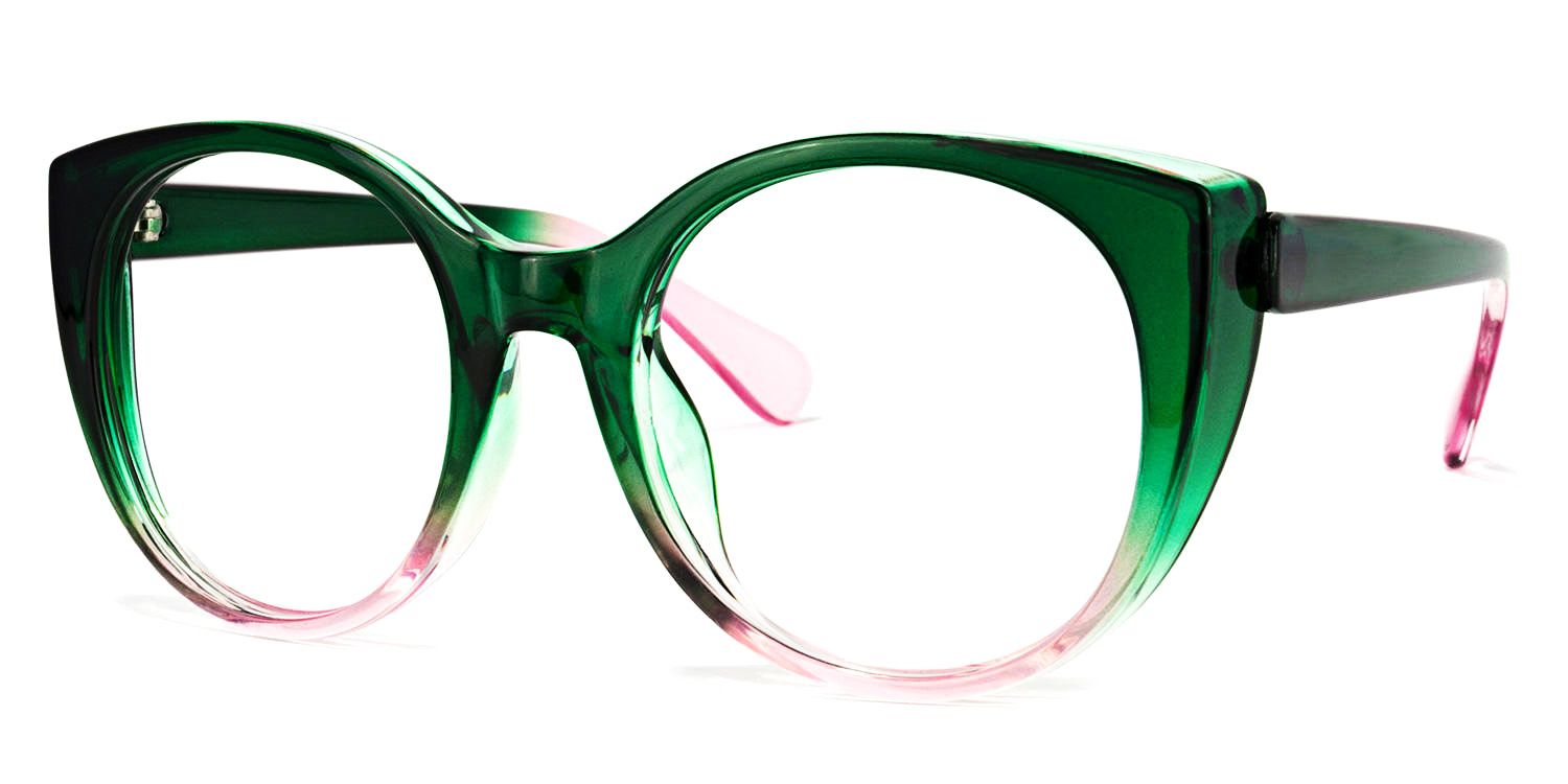 Migdalia Cateye Dark-Green Glasses | ZEELOOL UK1