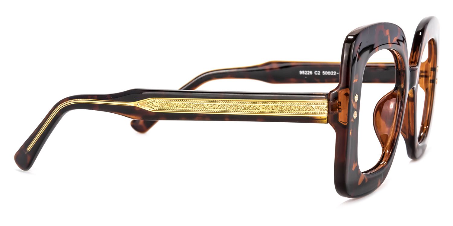 Eloise Square Tortoise Glasses | ZEELOOL UK3