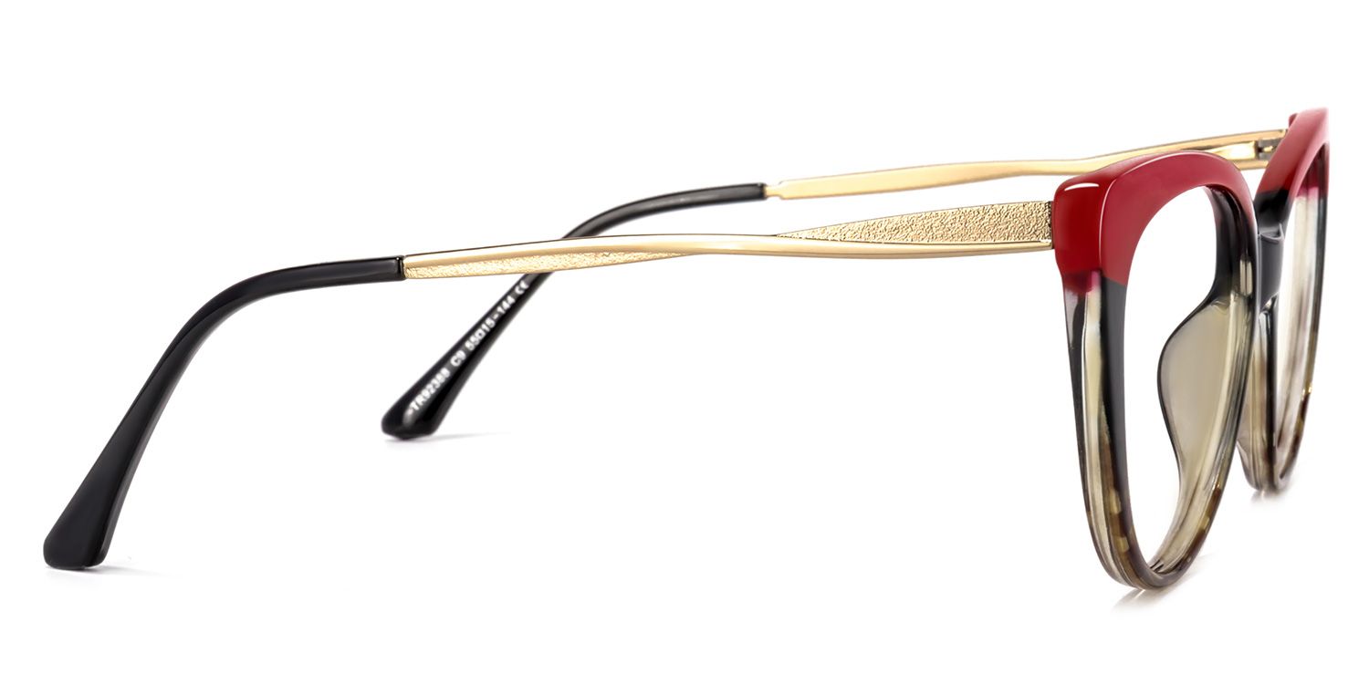 Marcus Cateye Red Glasses | ZEELOOL UK3