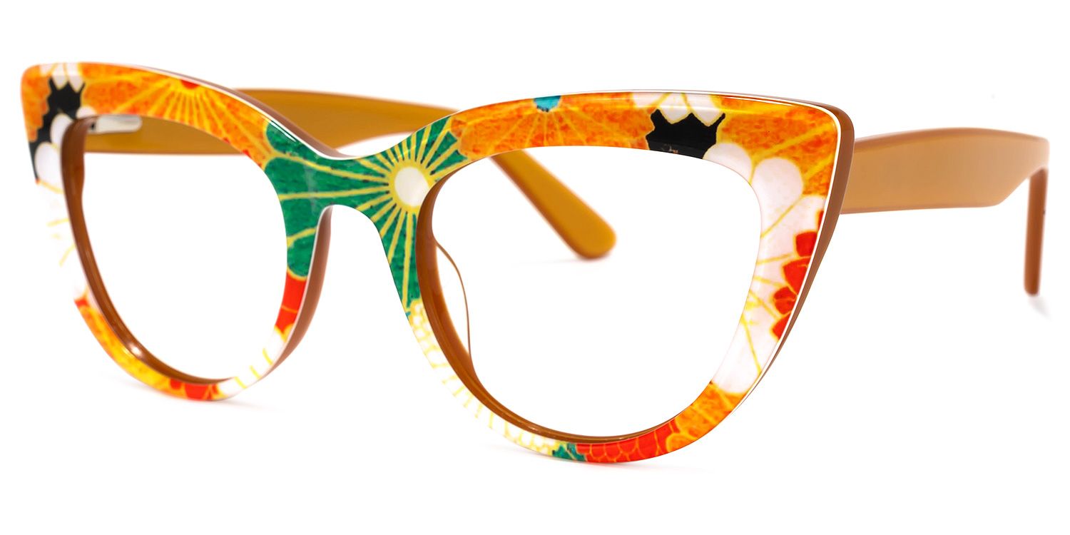 Makie Cateye Yellow Glasses | ZEELOOL UK1