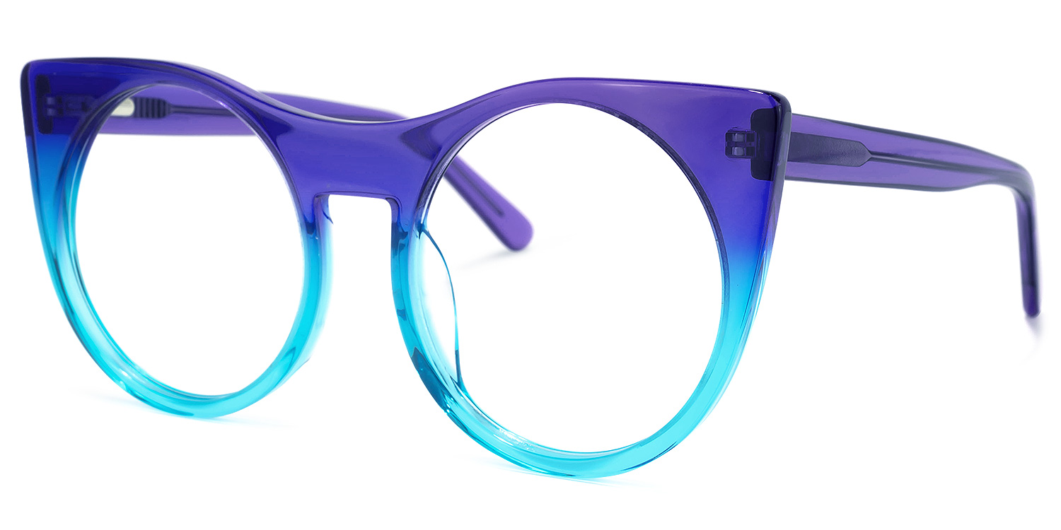 Zora Cateye Blue Glasses | ZEELOOL UK1