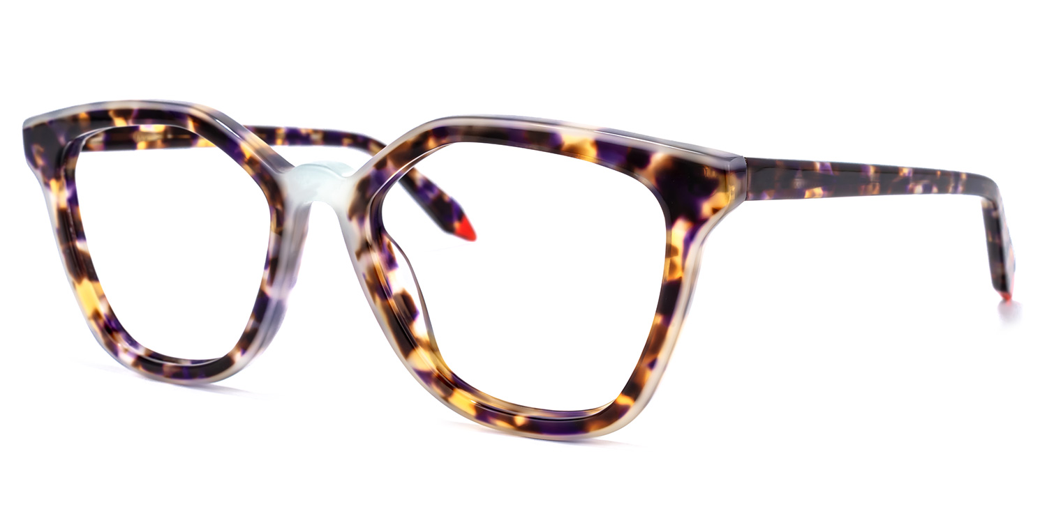 Yannick Square Purple-Tortoise Glasses | ZEELOOL UK1