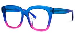 Xion Square Blue-Pink Glasses1