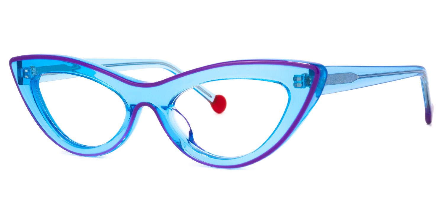 Yuki Cateye Blue Glasses | ZEELOOL UK1