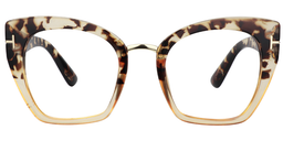 Lulu Cat Eye Light Tortoise Glasses1