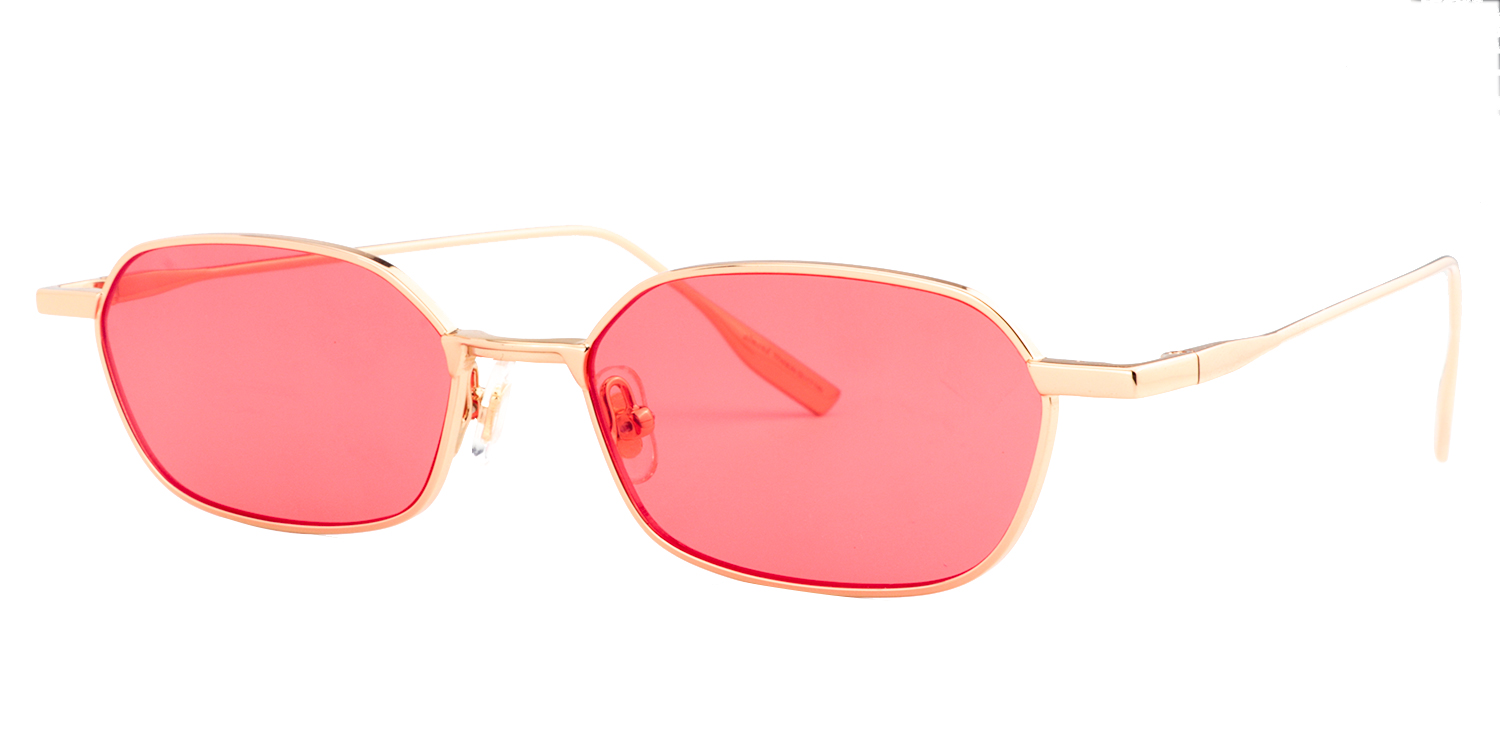 Rectangle Gold Sunglasses | ZEELOOL UK2