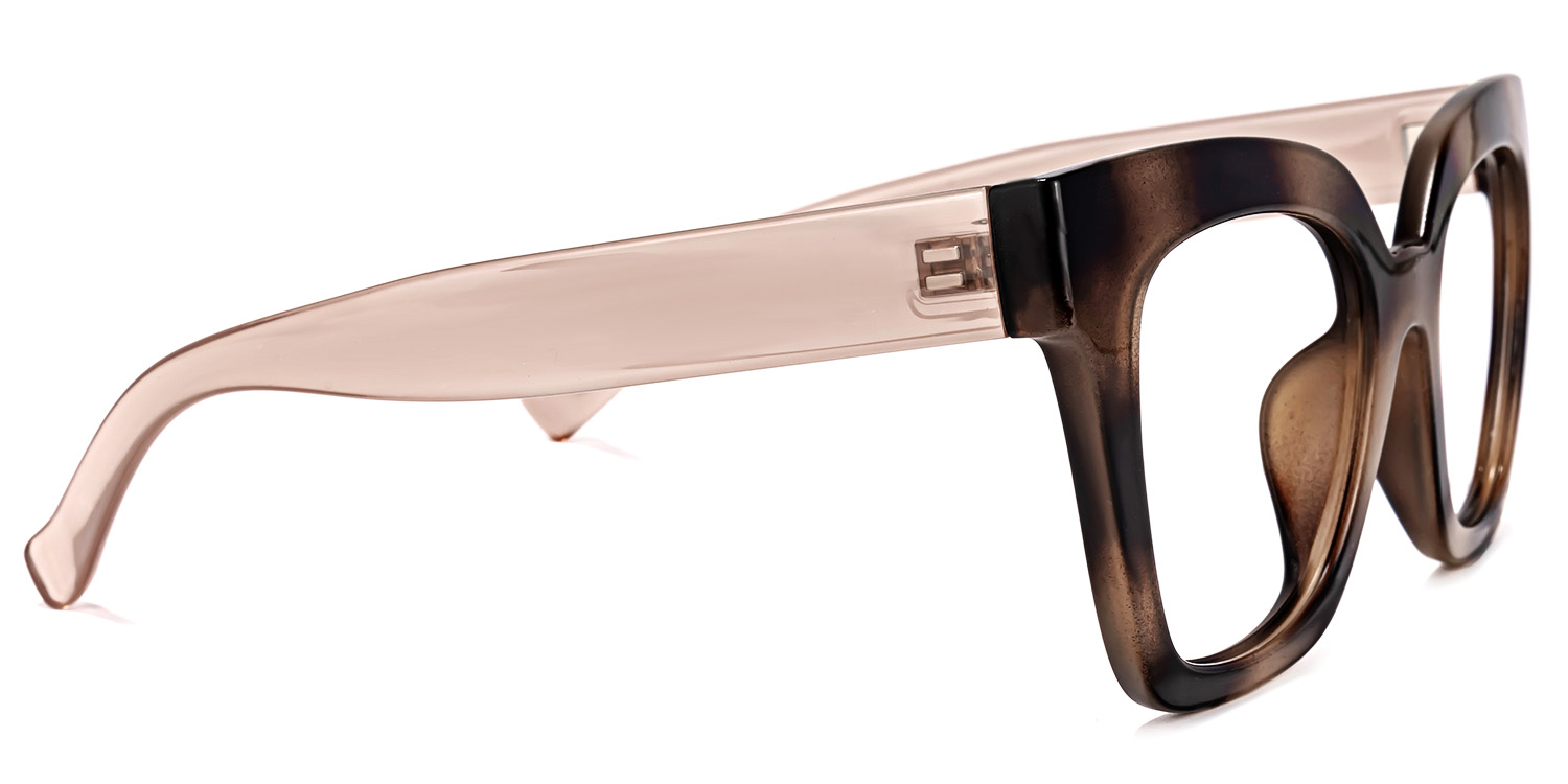 Malcolm Square Burnt Umber Frame Glasses | ZEELOOL UK6