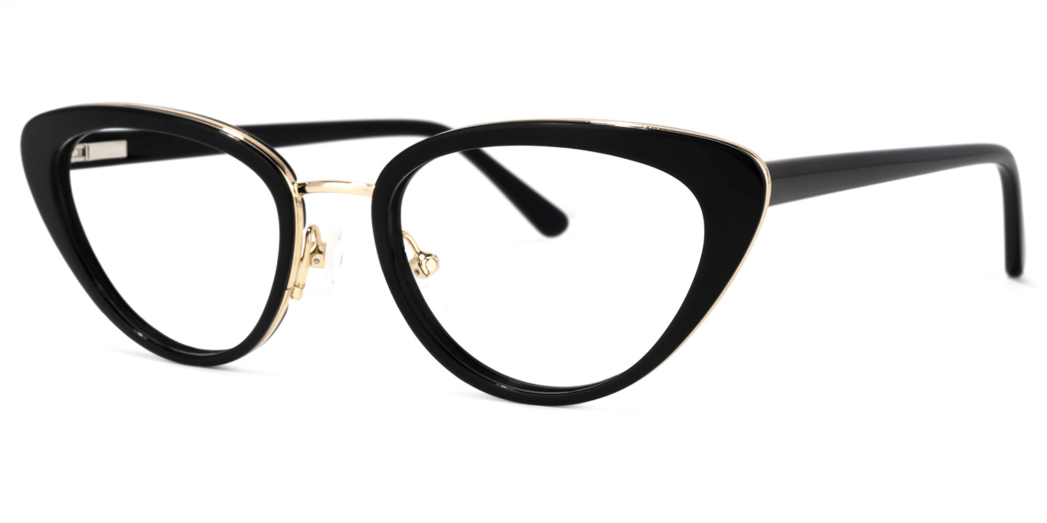 Cosme Cateye Black Glasses | ZEELOOL UK1