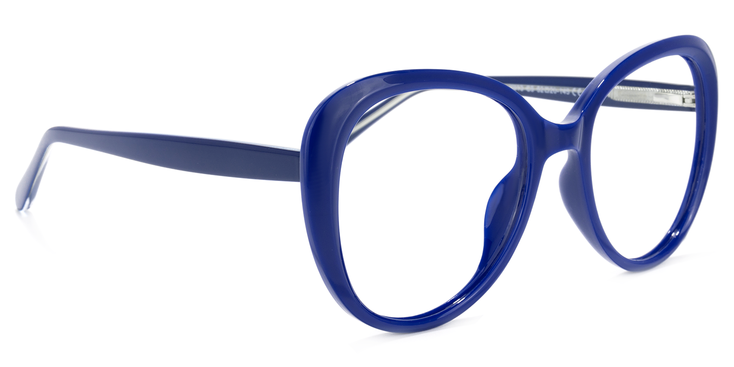 Elena Round Blue Glasses | ZEELOOL UK1