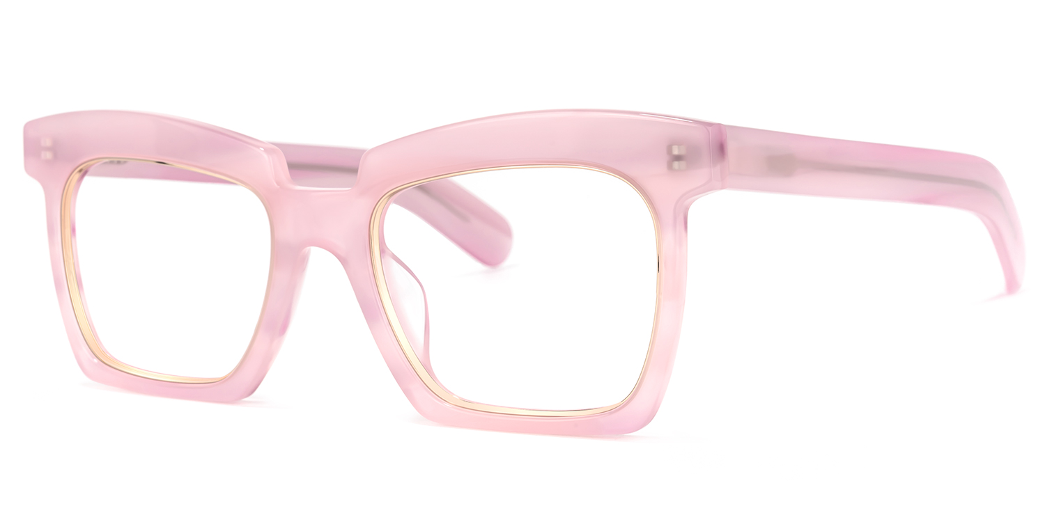 Corrales Square Pink Glasses | ZEELOOL UK1