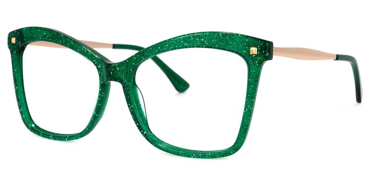 Isaebella Butterfly Green Glasses