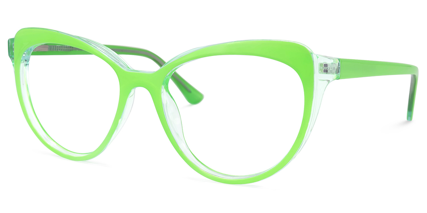 Torrence Cateye Green Glasses | ZEELOOL UK1