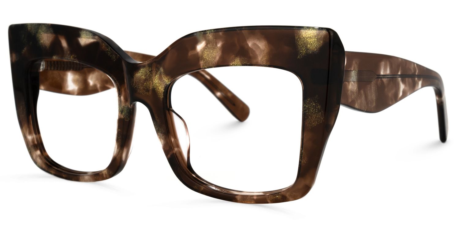 Charmaine Cat Eye Brown Glasses | ZEELOOL UK1