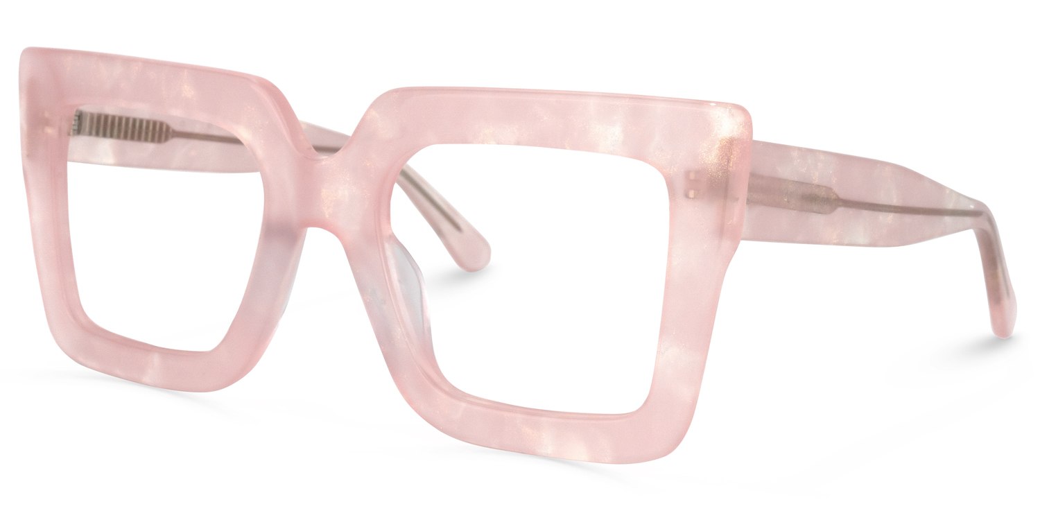 ZEELOOL Brandon Square Pink Glasses
