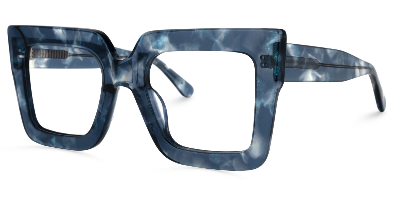 Brandon Square Dark-Blue Glasses | ZEELOOL UK1
