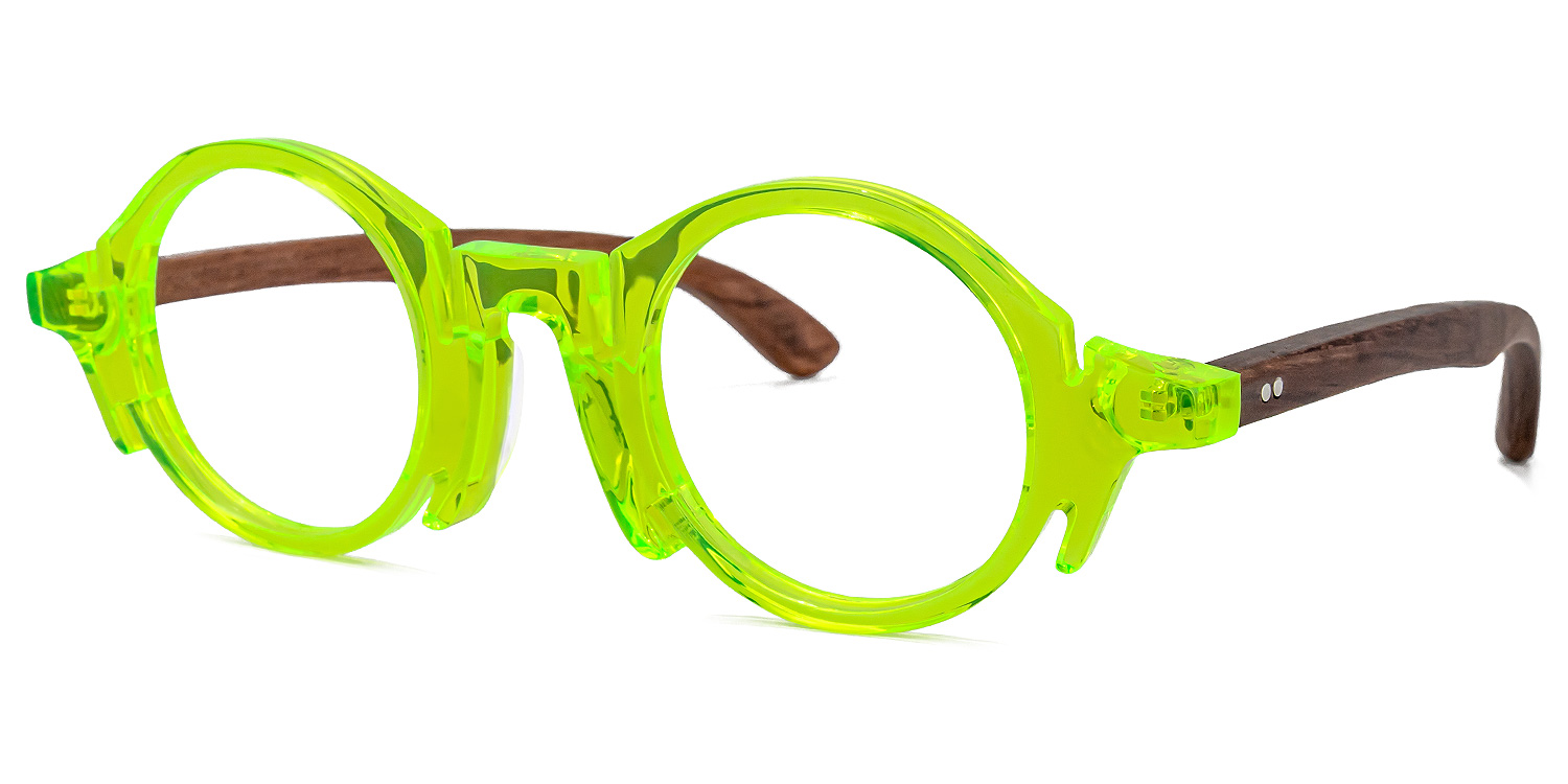Charlie Round Green Glasses | ZEELOOL UK1
